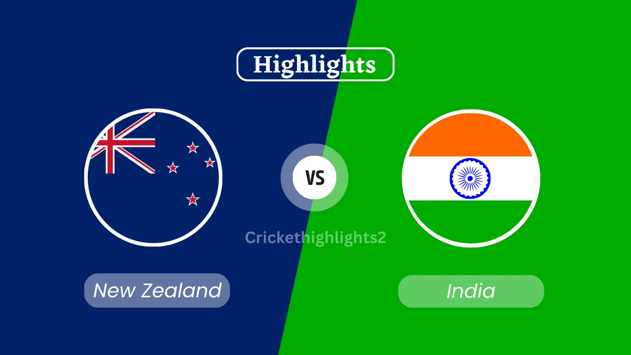 Cricket Highlights 2 6 India vs New Zealand Highlights