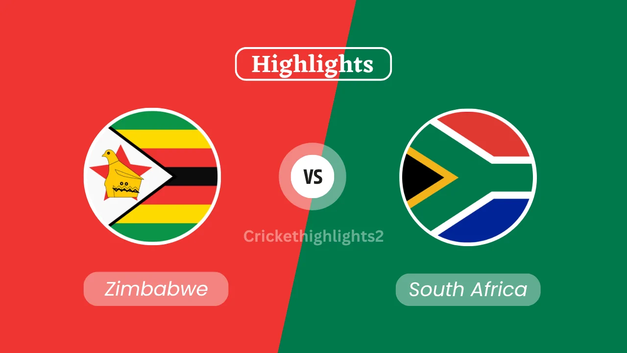 Cricket Highlights 2 5 Zimbabwe vs South Africa Highlights